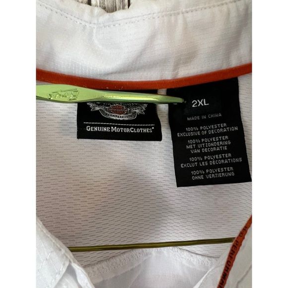 Harley-Davidson "The great American Hawg" Men's White Button up 2XL - Picture 7 of 9